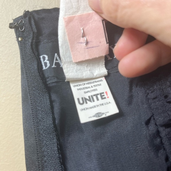 Vintage BARI JAY Black Strapless Satin Gown Elegant Evening Formal Dress Small - Picture 8 of 10